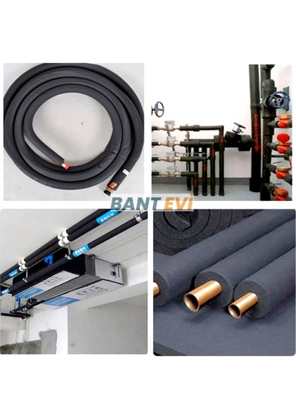 Boru Izolasyon Malzemesi 3/4" 28mm İç Çap, 13MM Et Kalınlık, 2mt Kauçuk Boru Izolasyon