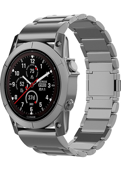 Garmin Fenix 7 / Forerunner 965/955/945/935 Watch Band 22MM Manyetik Toka Metal Titanyum Alaşımlı Kayış - Gri (Yurt Dışından)