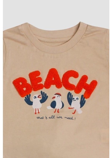 Beach Nakışlı Kuş Baskı Desenli 2'li Alt Üst Takım fiyatları