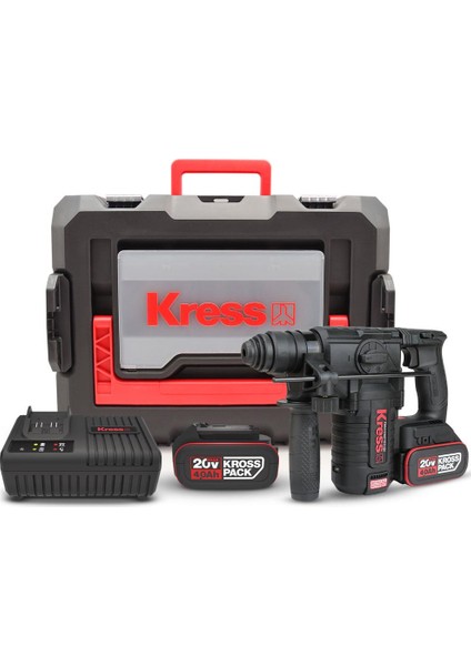 KUC61.2 20VOLT 4.0AH. 2.2j Li-Ion Çift Akülü Şarjlı Kömürsüz Profesyonel Sds-Plus Pnömatik Kırıcı/delici