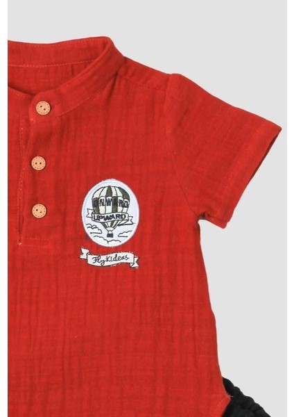 Fly Kıdexs Nakışlı Bebek Yaka Detaylı Müslin 2'li Gömlek Alt Üst Takım fiyatları