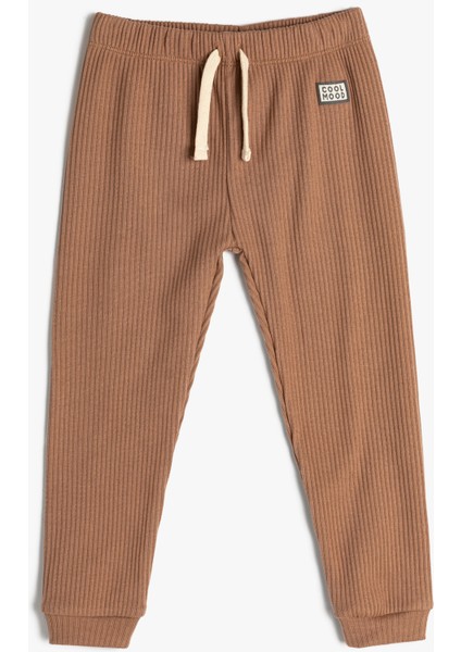 Basic Eşofman Altı Dokulu Beli Bağlamalı