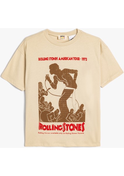 Rolling Stones T-Shirt Lisanslı Kısa Kollu Bisiklet Yaka Pamuklu