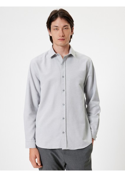 Oxford Gömlek Uzun Kollu Pamuk Karışımlı modelleri