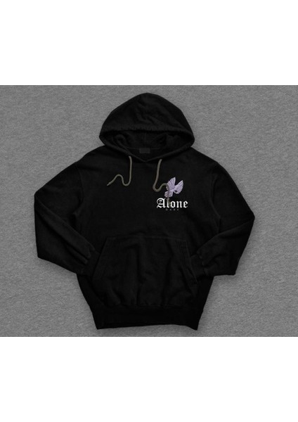 Alone Yalnız Kuş Bird Güvercin Sweatshirt Kapüşonlu Hoodie