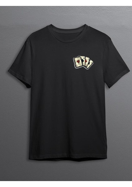 Poker Blackjack 21 Iskambil Kağıdı Tişört T-Shirt