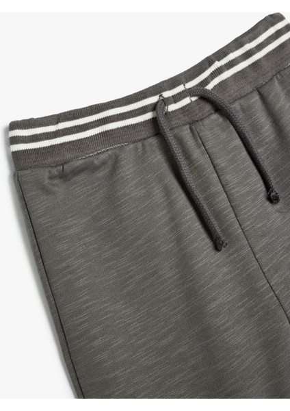 Jogger Eşofman Altı Beli Bağlamalı Pamuklu Şardonlu modelleri