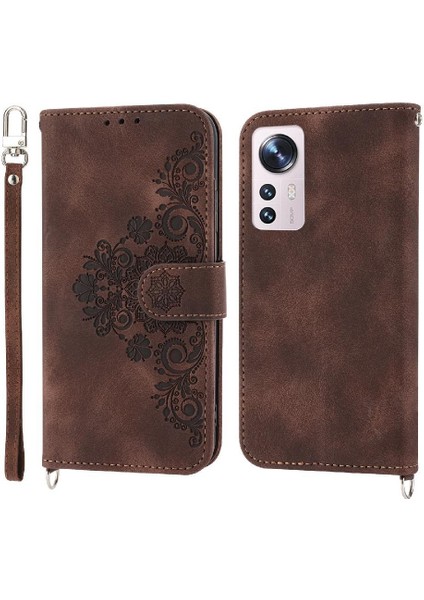Xiaomi 12T Bileklik Darbeye Çoklu Kredi Kartı Yuvaları Için Flip Case (Yurt Dışından)