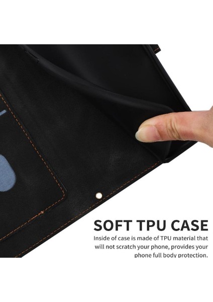 IPhone 14 Için Cüzdan Durumda Pro Max Kickstand Pu Deri Kart Tutucu Anti (Yurt Dışından)