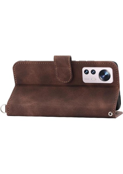 Xiaomi 12T Bileklik Darbeye Çoklu Kredi Kartı Yuvaları Için Flip Case (Yurt Dışından) modelleri