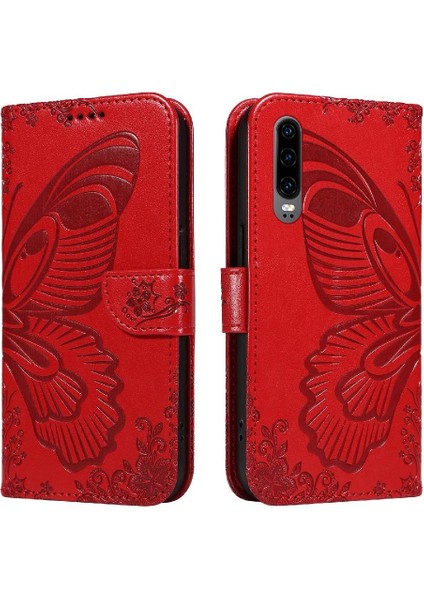 Kredi Kartı Yuvası ile Huawei P30 Için Flip Case Ayrılabilir El Kayışı Yüksek (Yurt Dışından) indirimleri