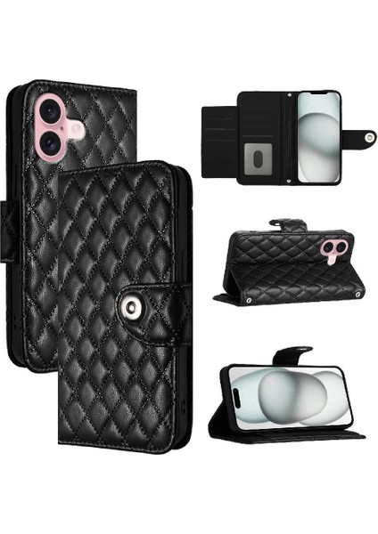 IPhone 16 Için Kılıf Kart Tutucu Bilek Şerit Cüzdan Kapak Darbeye Şık (Yurt Dışından)