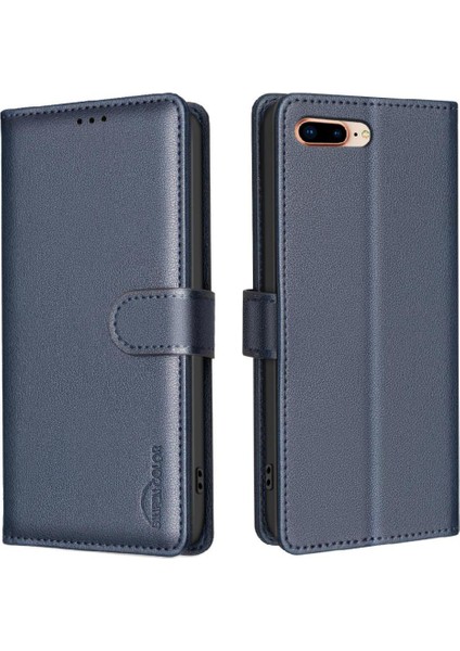 IPhone 7/8 Için Flip Case Manyetik Kart Tutucu Kickstand Rfıd Engelleme Pu (Yurt Dışından)