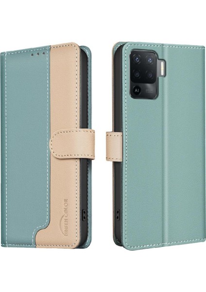 Colorful Shop Oppo A94 4g Için Flip Case Kickstand Flip Folio Darbeye Tpu Iç Kabuk (Yurt Dışından)