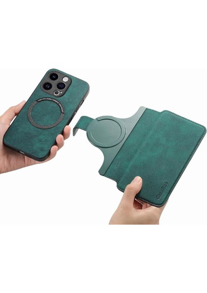 IPhone 15 Için Flip Case Pro Retro Kart Standı Cüzdan Mıknatıs Koruyucu (Yurt Dışından) modelleri