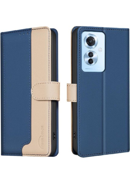 Oppo Oppo 11F 5g Kickstand Darbeye Tpu Iç Kabuk Kartı Için Flip Case (Yurt Dışından)