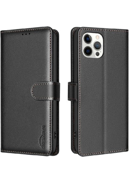 IPhone 12 Için Flip Case Pro Max Kart Tutucu Kickstand Rfıd Engelleme Cüzdan (Yurt Dışından) indirimleri