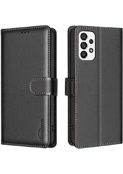 Samsung Galaxy A73 5g Rfıd Engelleme Cüzdan Kart Tutucu Pu Için Flip Case (Yurt Dışından)