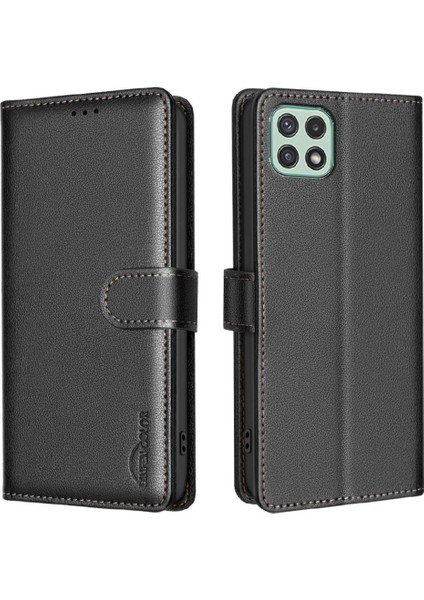 Samsung Galaxy A22 5g Manyetik Rfıd Engelleme Cüzdan Pu Kart Için Flip Case (Yurt Dışından) indirimleri