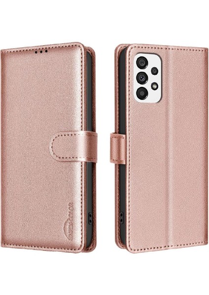 Samsung Galaxy A33 5g Rfıd Engelleme Cüzdan Manyetik Pu Kart Için Flip Case (Yurt Dışından)