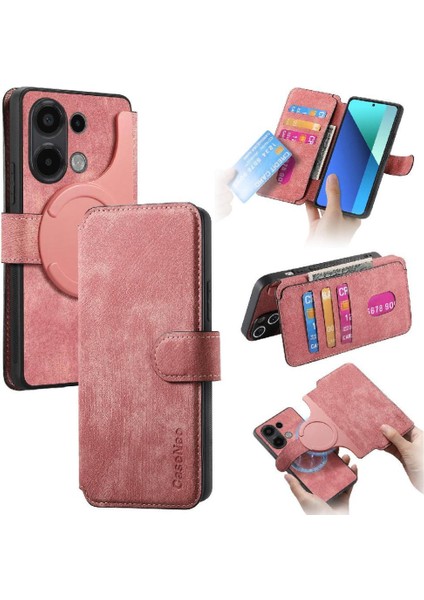 Xiaomi Redmi Not 13 Için Flip Case 4g Cüzdan Mıknatıs Koruyucu Malzeme (Yurt Dışından)
