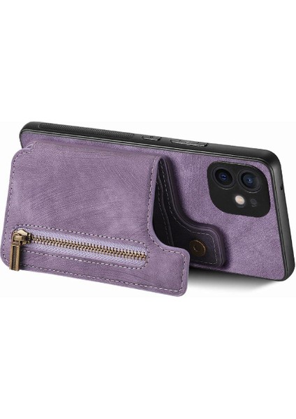 IPhone 11 Için Kılıf Vintage Fermuar Cüzdan Standı Fonksiyonu Katlanabilir Arka Kapak (Yurt Dışından) indirimleri