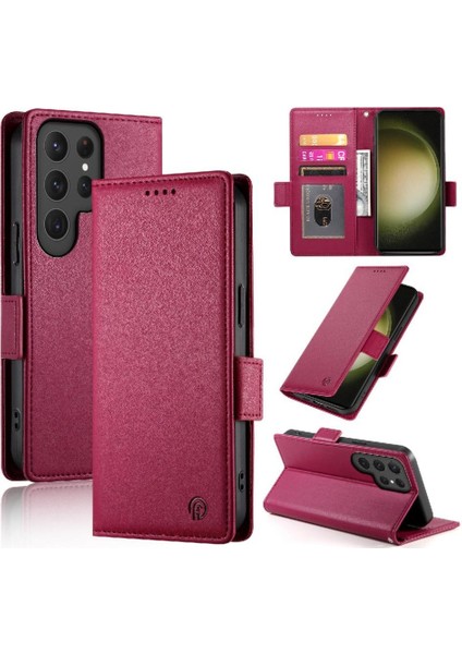 Samsung Galaxy S23 Ultra Cüzdan Iş Günlük Kullanım Için Flip Case Kart Çevirme (Yurt Dışından)
