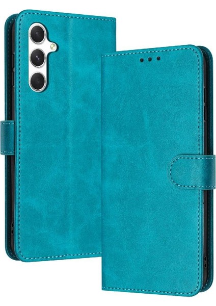 Kart Yuvası Saf Renk ile Samsung Galaxy M54 Pu Deri Için Flip Case (Yurt Dışından)