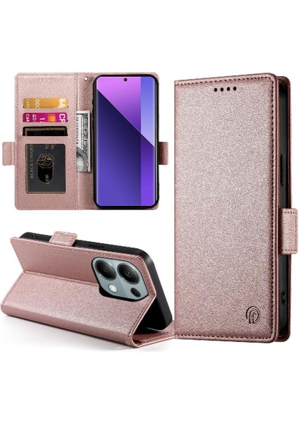 Xiaomi Redmi Not Için Flip Case 13 Pro Artı 5g Kart Yuvaları Cüzdan Çevirme Kullanımı (Yurt Dışından)