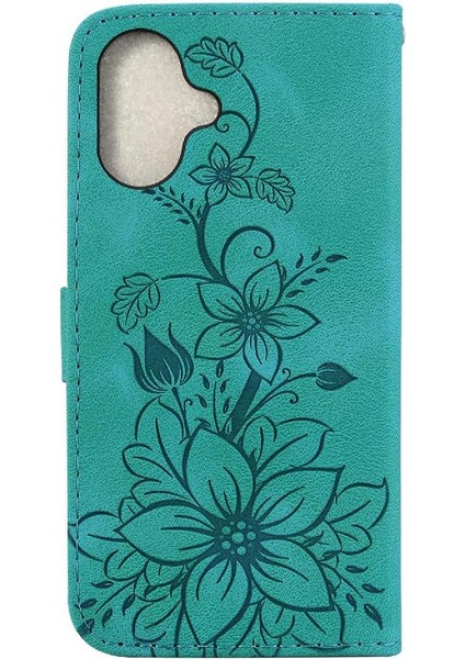 IPhone 16 Için Flip Case Kickstand Manyetik Cüzdan Kart Tutucu Kabartmalı Zambak (Yurt Dışından) fiyatları