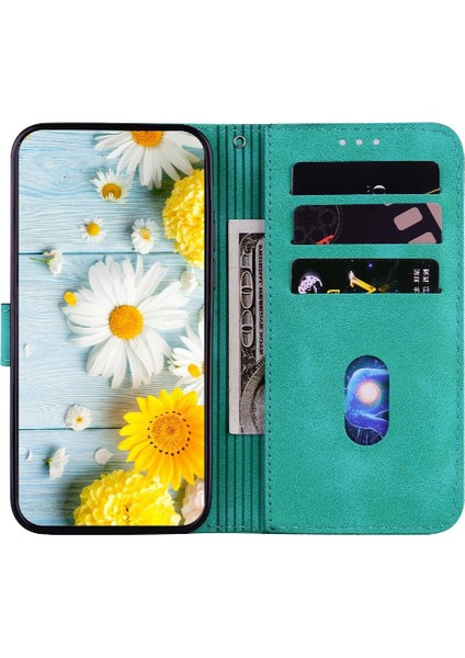 IPhone 16 Için Flip Case Kickstand Manyetik Cüzdan Kart Tutucu Kabartmalı Zambak (Yurt Dışından) fırsatları