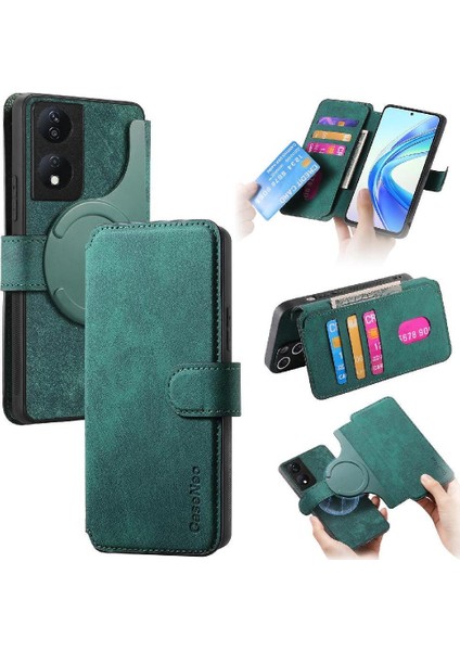 Onur X7B Retro Cüzdan Mıknatıs Koruyucu Malzeme Kart Standı Için Flip Case (Yurt Dışından)