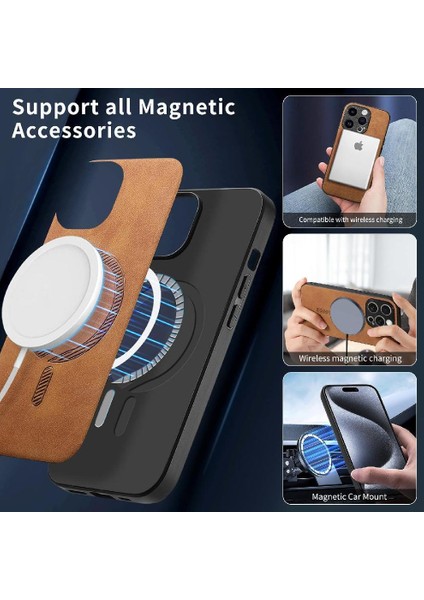 IPhone 15 Için Flip Case Pro Kablosuz Şarj Ince Hafif Magsafe Araba (Yurt Dışından) indirimleri