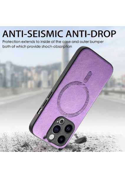 IPhone 15 Için Flip Case Pro Kablosuz Şarj Ince Hafif Magsafe Araba (Yurt Dışından)