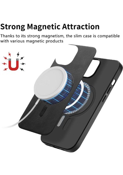IPhone 14 Için Flip Case Magsafe Araba Mounts Hafif Ince Kablosuz (Yurt Dışından) modelleri