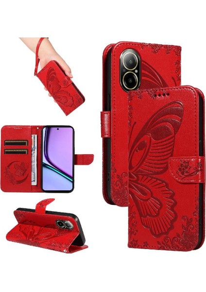 Realme C67 4g Için Flip Case Ayrılabilir El Kayışı Yüksek Kaliteli Deri (Yurt Dışından) modelleri
