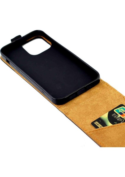 Dikey Flip Case IPhone 15 Pro Max Kart Yuvası Koruyucu Kapak Tpu (Yurt Dışından)