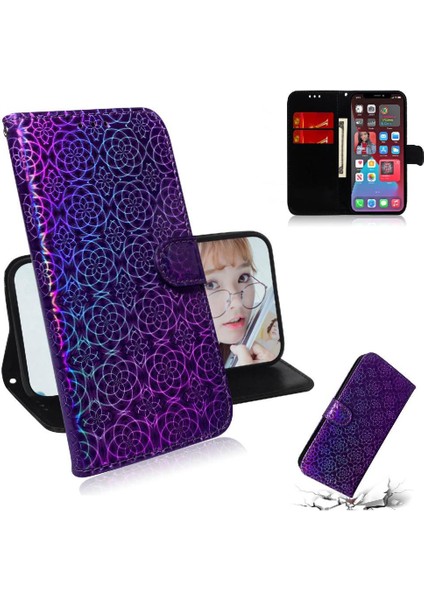 Colorful Shop Onur Için Flip Case 200 Pro 5g Premium Pu Deri Glitter Renkli Cüzdan (Yurt Dışından)