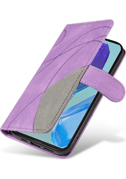 Colorful Shop Samsung Galaxy M55 Dikiş Renk Flip Folio Kitap Için Flip Case Kart ile (Yurt Dışından)