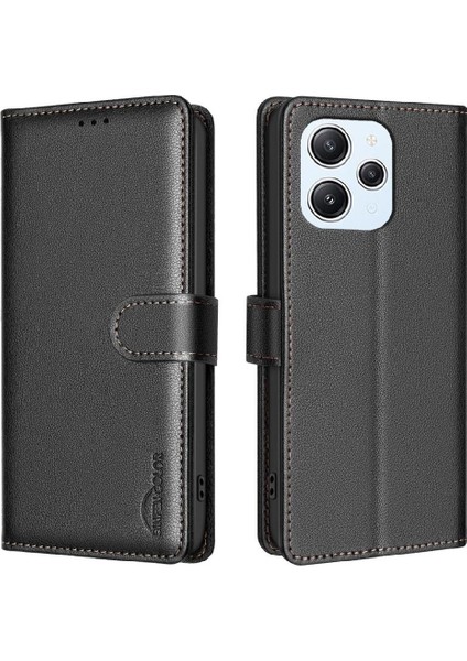 Xiaomi Redmi Için Flip Case 12 4g Pu Deri Manyetik Kart Tutucu Kickstand (Yurt Dışından)