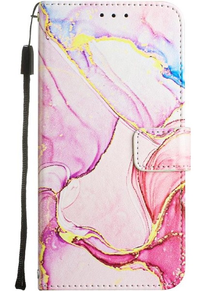 Infinix Not 30 Pro Kickstand Pu Deri Mermer Desen Cüzdan Için Kılıf (Yurt Dışından)