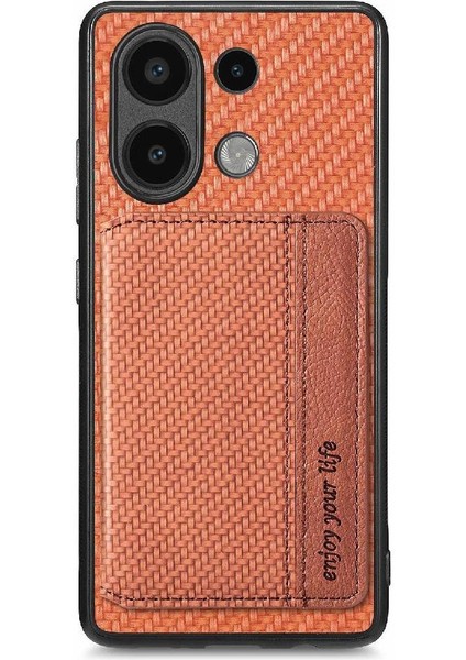 Xiaomi Redmi Için Not 13 4g Standı Fonksiyonu Manyetik Kart Tutucu Rfıd (Yurt Dışından)