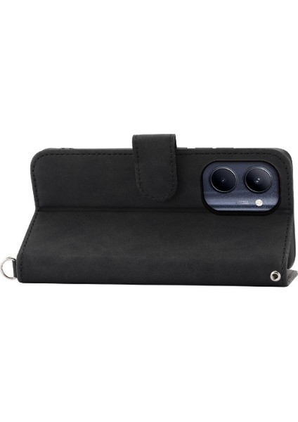 Realme C33 Darbeye Dayanıklı Kabartmalı Çoklu Kredi Kartı Yuvaları Için Flip Case (Yurt Dışından) indirimleri