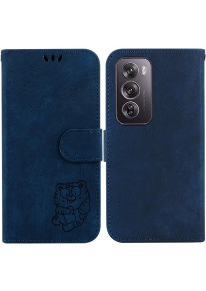 Oppo Oppo 12 Pro 5g Için Kılıf Tutucu Kapak Çevirin Folio Kabartmalı Sevimli Kaplan (Yurt Dışından)