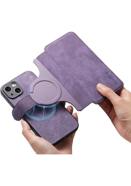 IPhone 15 Için Flip Case Cüzdan Retro Kart Standı Mıknatıs Koruyucu Malzeme (Yurt Dışından) modelleri