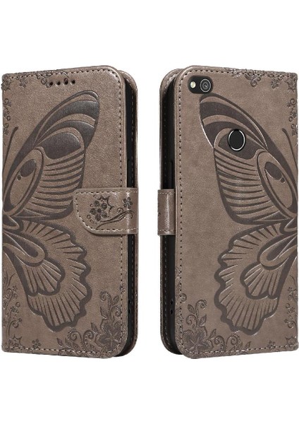 Kredi Kartı Yuvası ile Huawei P8 Lite Için Flip Case Yüksek Kalite Deri (Yurt Dışından)