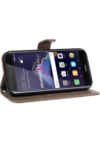 Kredi Kartı Yuvası ile Huawei P8 Lite Için Flip Case Yüksek Kalite Deri (Yurt Dışından)