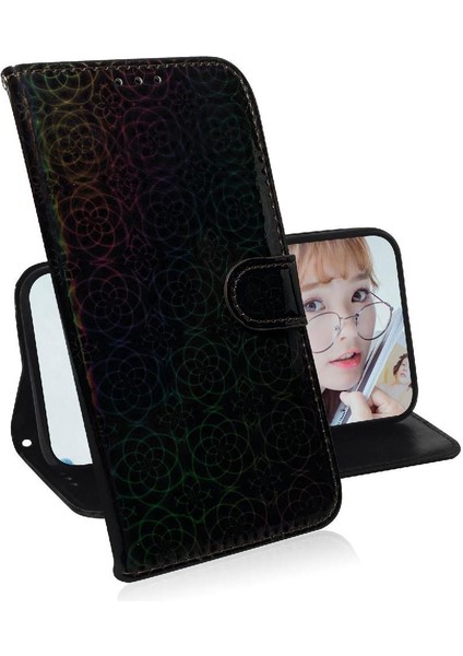 Colorful Shop Samsung Galaxy S24 Fe Premium Pu Deri Kart Yuvası Standı Için Flip Case (Yurt Dışından)