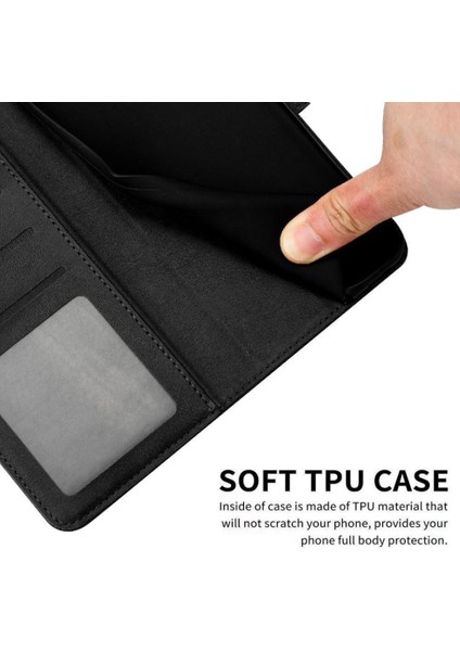 Xiaomi Redmi A1 Artı Pu Deri Kickstand ile Saf Renk Için Flip Case (Yurt Dışından)