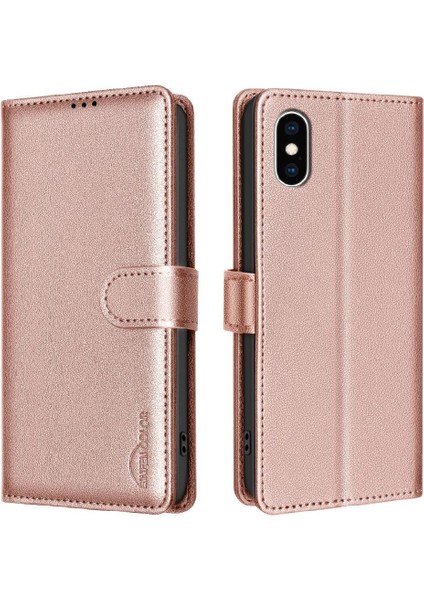 IPhone Xs Max Rfıd Engelleme Kart Tutucu Kickstand Pu Deri Için Flip Case (Yurt Dışından)